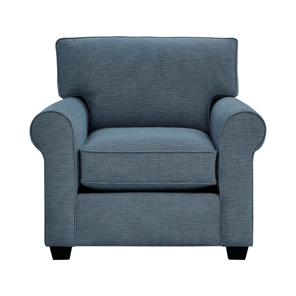 Accent Chairs |  Crestview Rolled Arm Blue Chair Blue Accent Chairs Accent Chairs