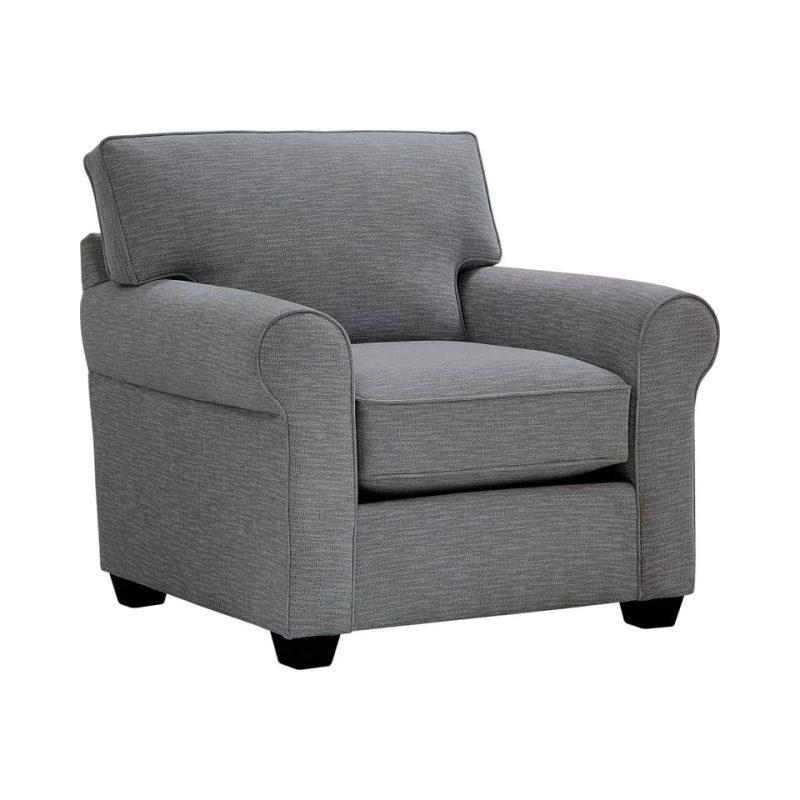 Accent Chairs |  Crestview Rolled Arm Graphite Chair Gray Accent Chairs Accent Chairs