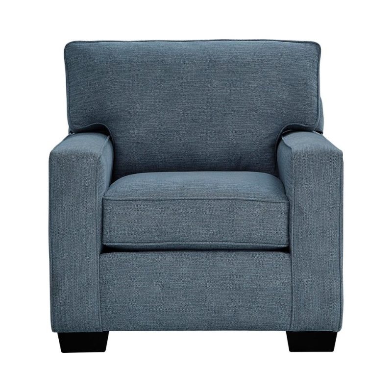 Accent Chairs |  Crestview Track Arm Blue Chair Blue Accent Chairs Accent Chairs