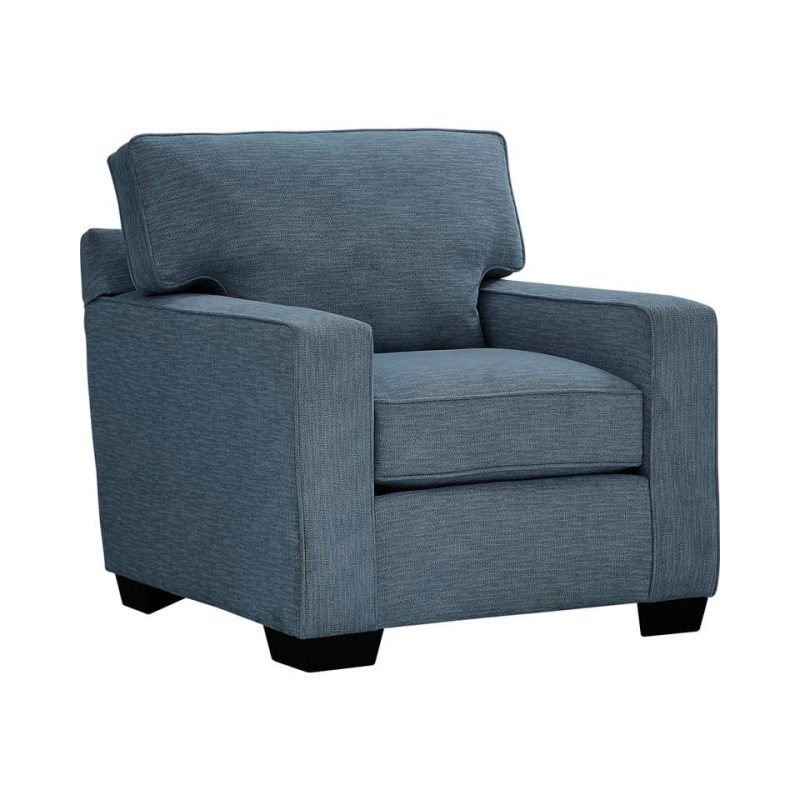 Accent Chairs |  Crestview Track Arm Blue Chair Blue Accent Chairs Accent Chairs