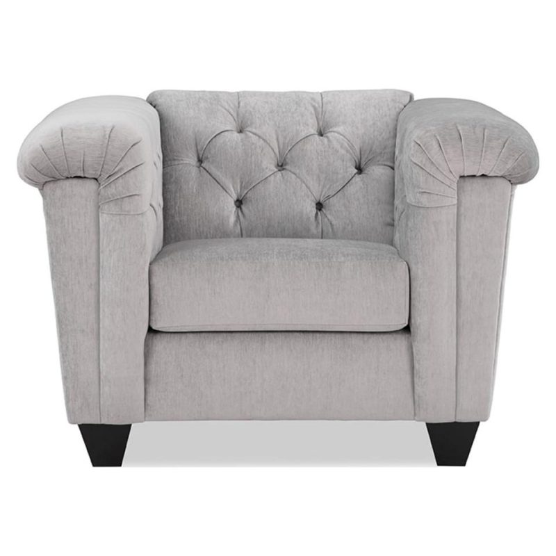 Accent Chairs |  Hampton Silver Chair Gray Accent Chairs Accent Chairs