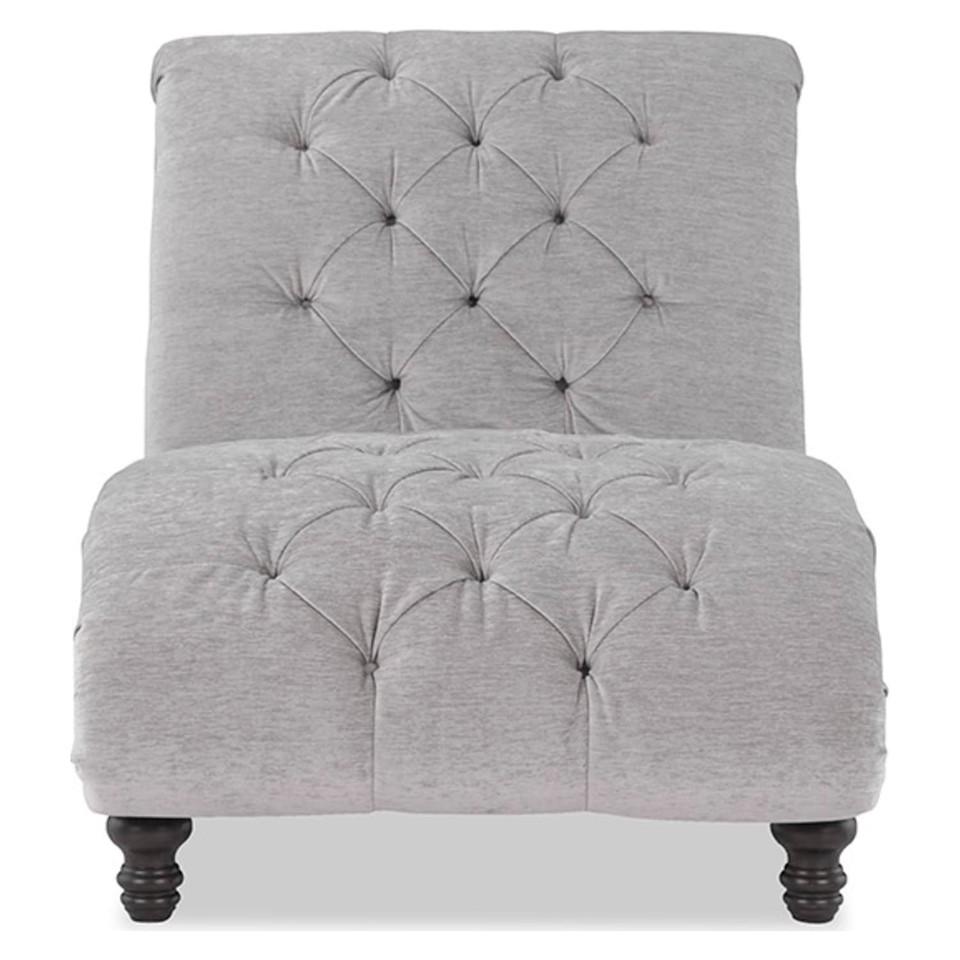 Accent Chairs |  Hampton Silver Chaise Gray Accent Chairs Accent Chairs