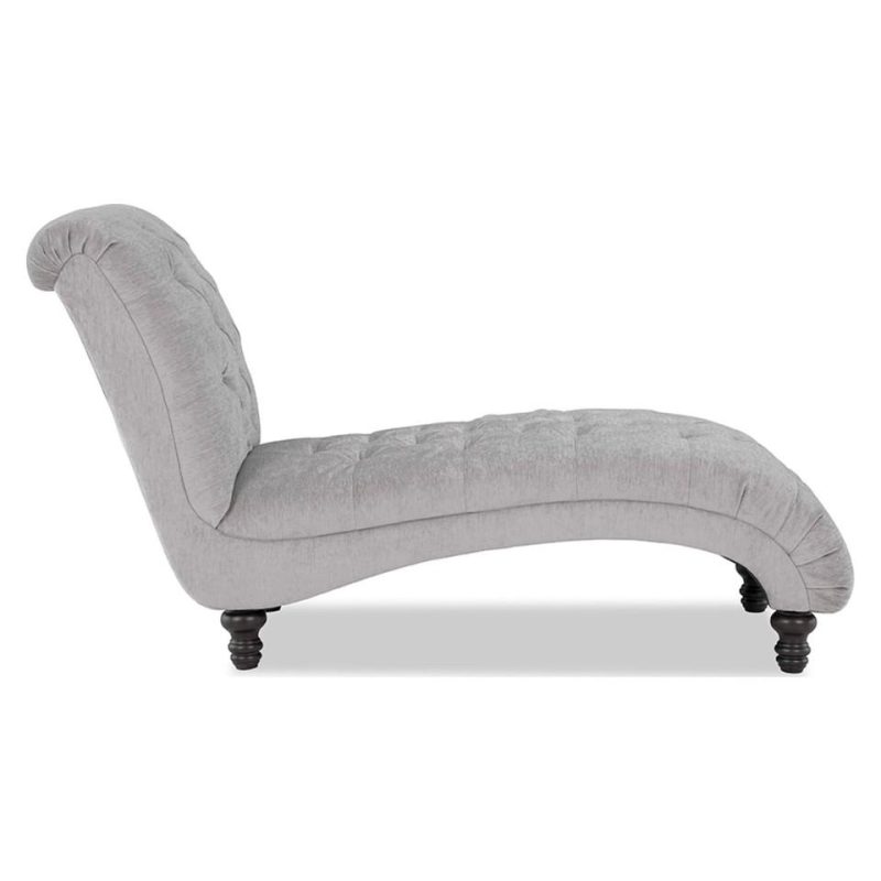 Accent Chairs |  Hampton Silver Chaise Gray Accent Chairs Accent Chairs