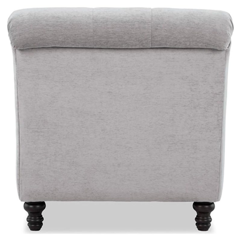 Accent Chairs |  Hampton Silver Chaise Gray Accent Chairs Accent Chairs