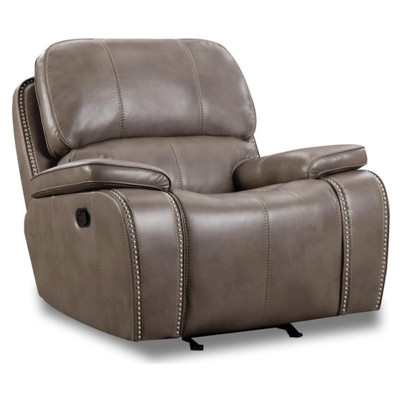 Accent Chairs |  Jamestown Motion Glider Recliner Gray Accent Chairs Accent Chairs