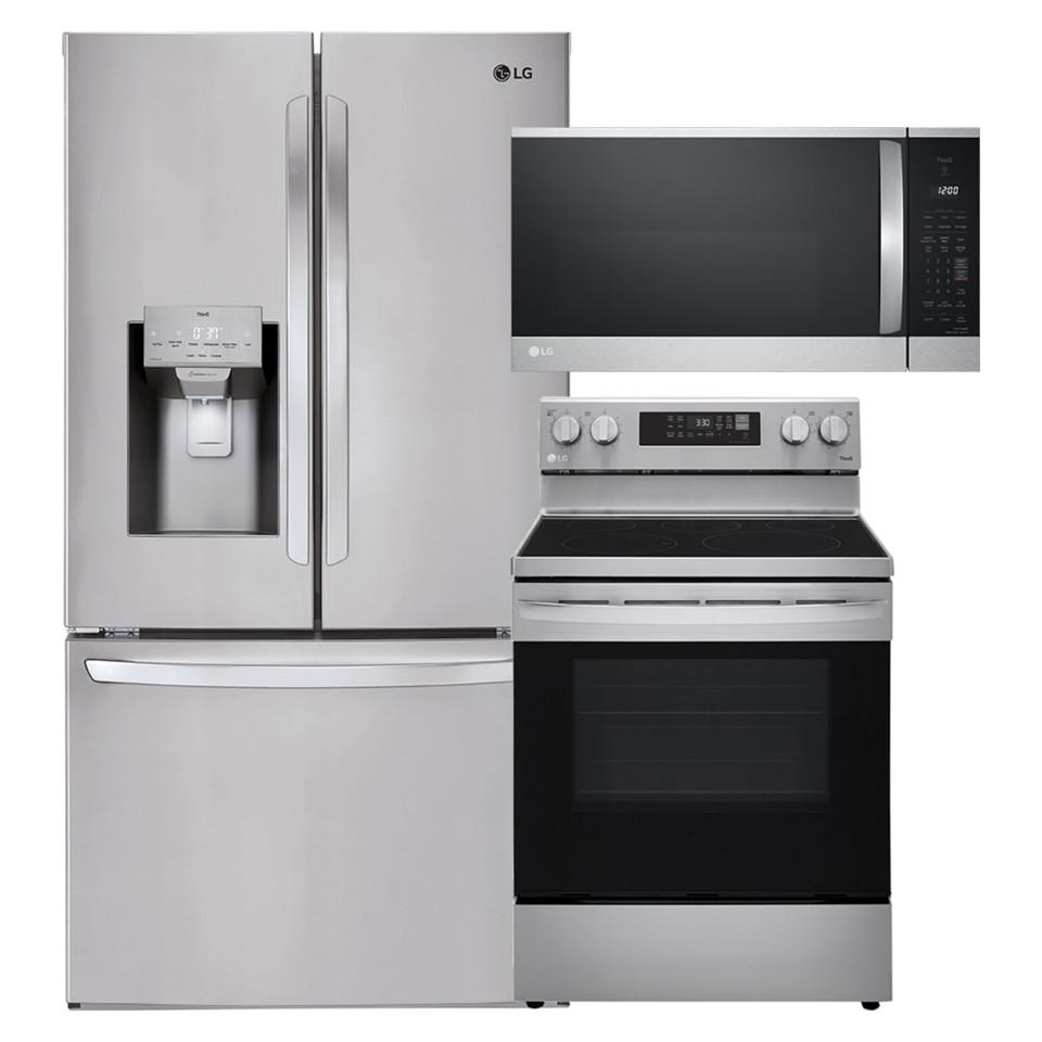 Appliance Packages |  LG Stainless French Door Kitchen Package 3-pc – LG28FC233PKG Stainless Steel Appliance Packages Appliance Packages