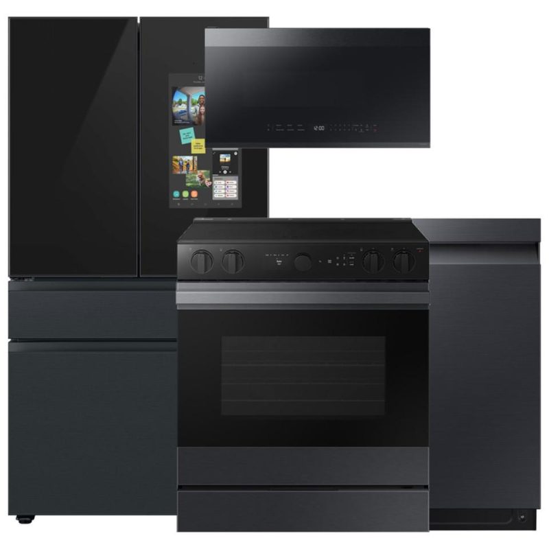 Appliance Packages |  Samsung Bespoke Black Kitchen 4-pc Package SSBB89864PKG Appliance Packages Appliance Packages