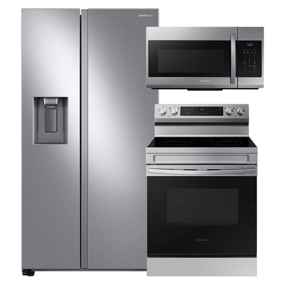 Appliance Packages |  Samsung Side by Side Stainless Steel Kitchen 3 -pc Package – SSELK233PKG Stainless Steel Appliance Packages Appliance Packages