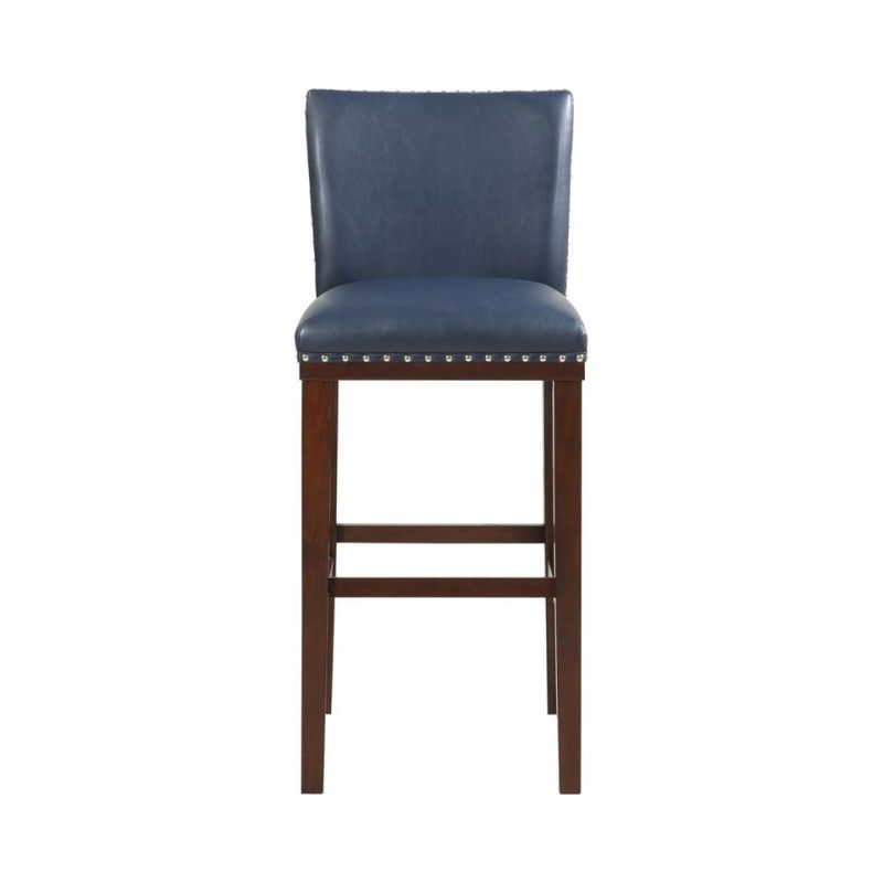 Bar Stools |  Freemont Navy Wood Bar Stool Blue Bar Stools Bar Stools