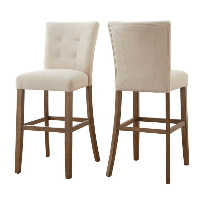 Bar Stools |  Lofton Beige Wood Bar Stool Brown Bar Stools Bar Stools