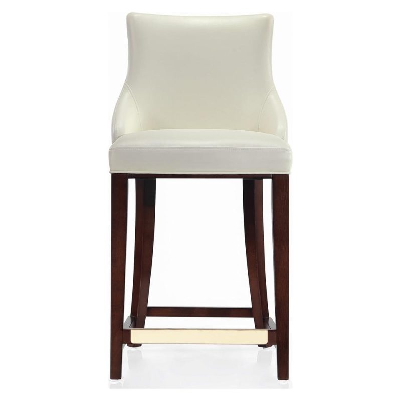 Bar Stools |  Shubert Counter Stool in Ivory White Bar Stools Bar Stools