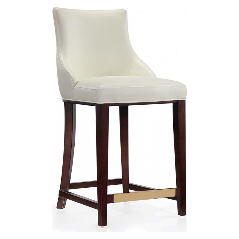 Bar Stools |  Shubert Counter Stool in Ivory White Bar Stools Bar Stools