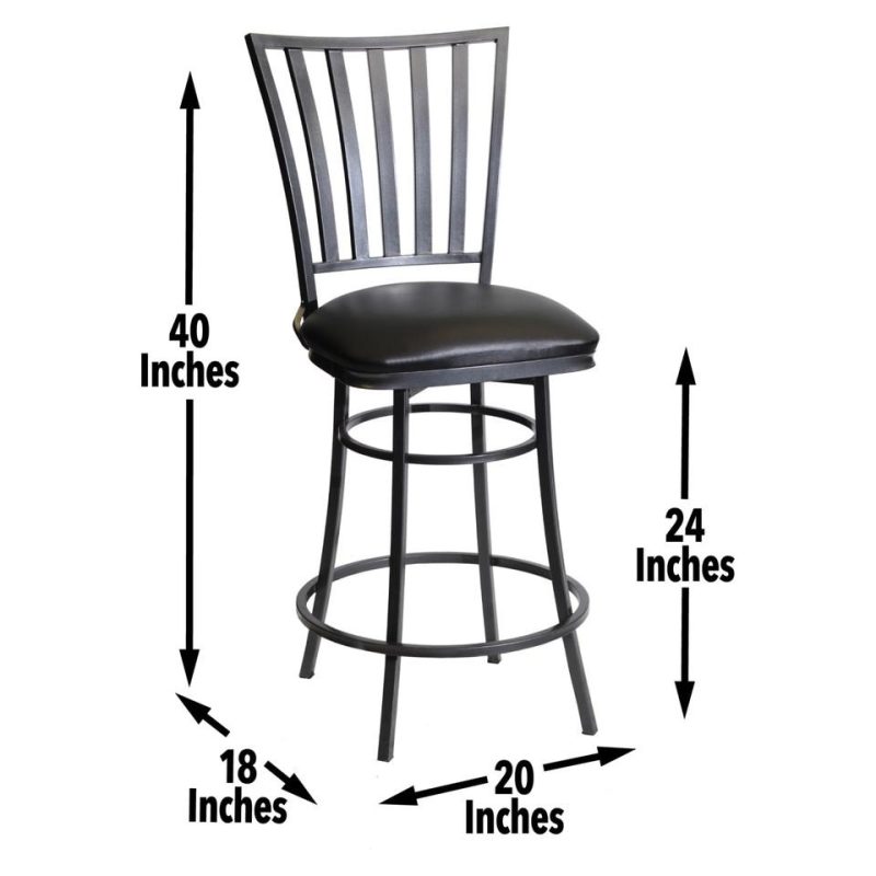 Bar Stools |  Stellan Swivel Counter Stool Black Bar Stools Bar Stools