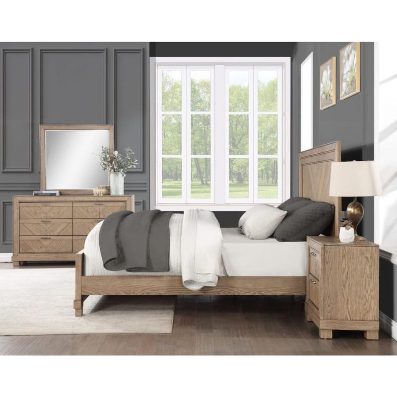 Bedroom Sets |  Aiden 3-Pc King Bedroom Set Brown Bedroom Furniture Bedroom Sets