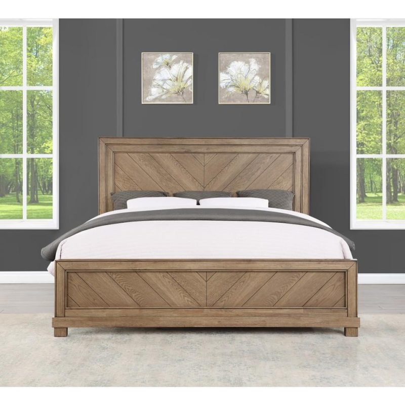 Bedroom Sets |  Aiden 3-Pc King Bedroom Set Brown Bedroom Furniture Bedroom Sets