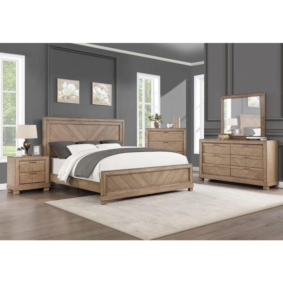 Bedroom Sets |  Aiden 3-Pc Queen Bedroom Set Brown Bedroom Furniture Bedroom Sets