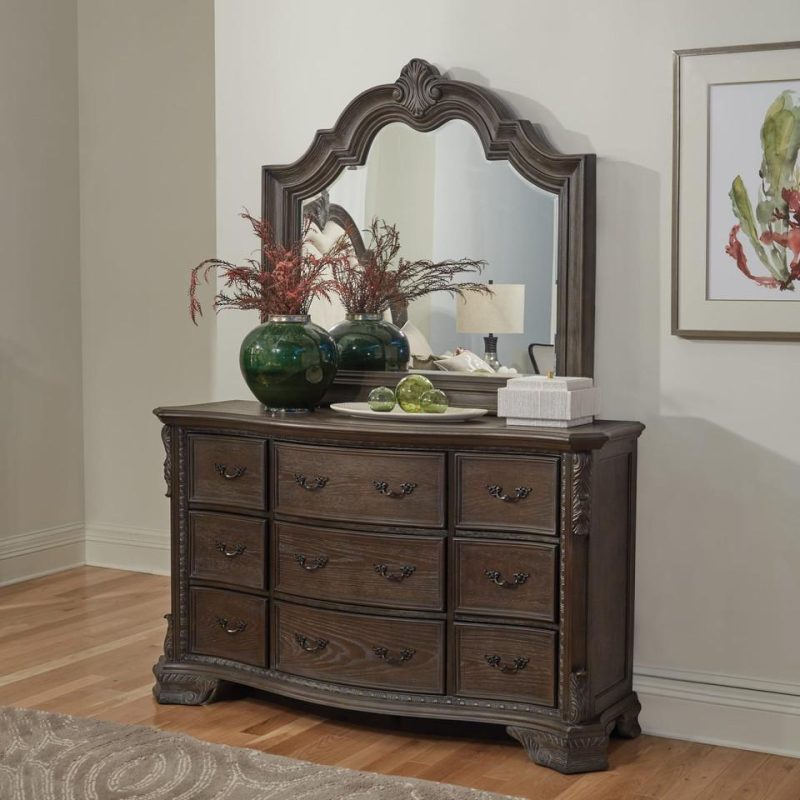 Bedroom Sets |  Alexandria Antique 3 pc King Sleigh Bedroom Set Gray Bedroom Furniture Bedroom Sets