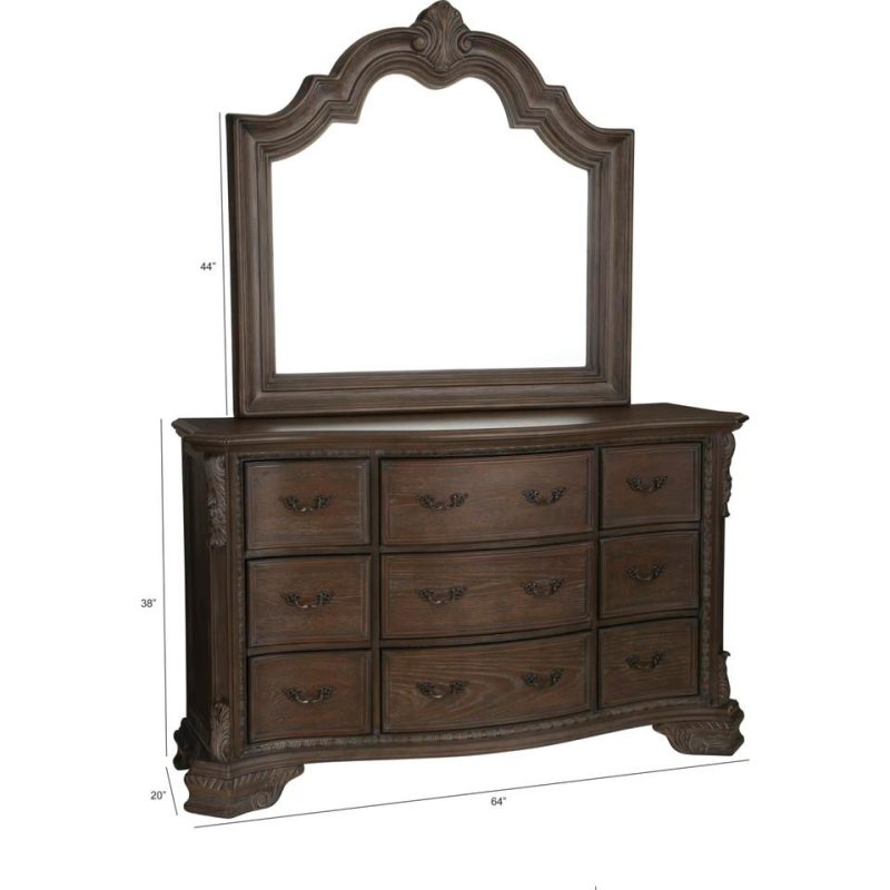 Bedroom Sets |  Alexandria Antique 3 pc King Sleigh Bedroom Set Gray Bedroom Furniture Bedroom Sets