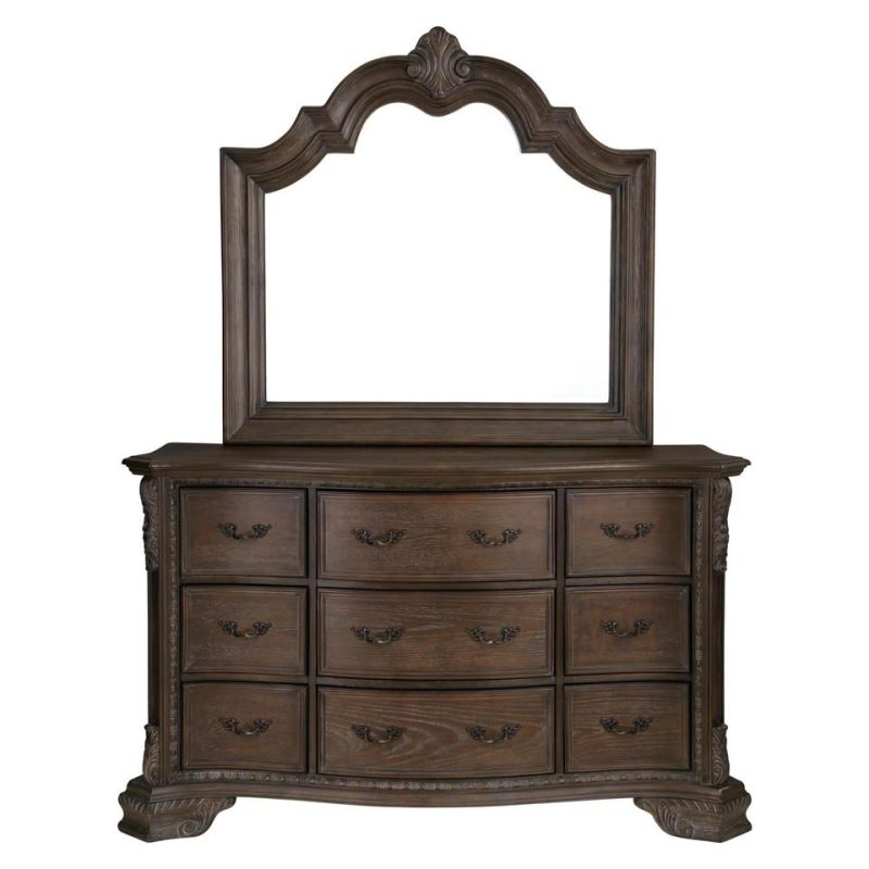 Bedroom Sets |  Alexandria Antique 3 pc King Sleigh Bedroom Set Gray Bedroom Furniture Bedroom Sets