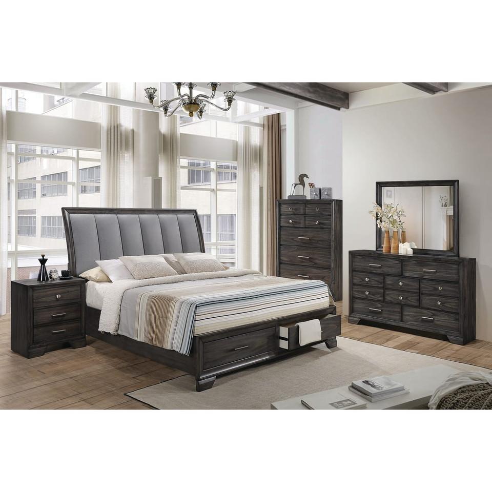 Bedroom Sets |  Avery King 3pc Bedroom Set Brown Bedroom Furniture Bedroom Sets