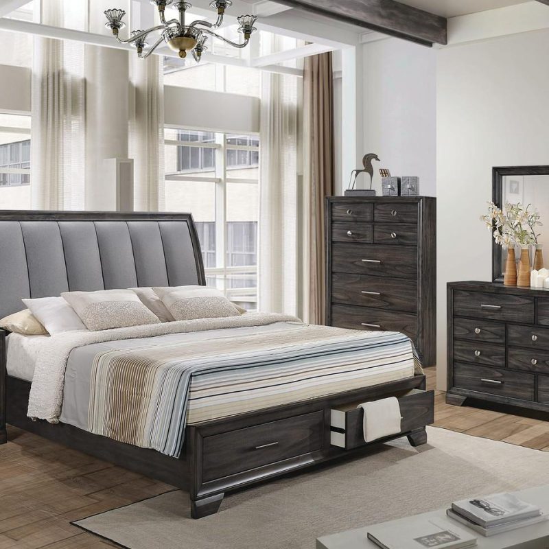 Bedroom Sets |  Avery King 3pc Bedroom Set Brown Bedroom Furniture Bedroom Sets