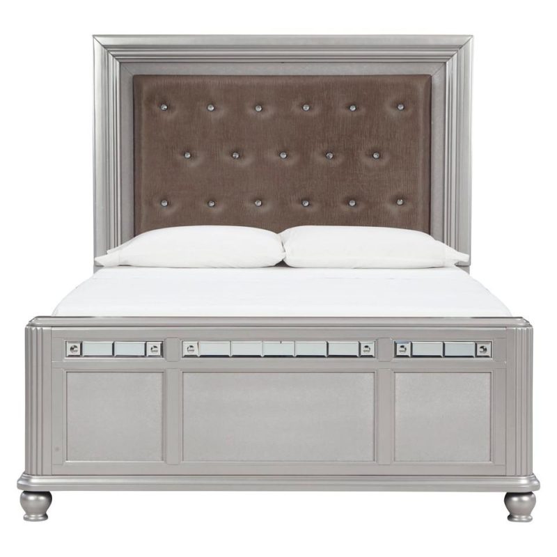 Bedroom Sets |  Gia Collection Platinum 3pc King Bedroom Set Gray Bedroom Furniture Bedroom Sets