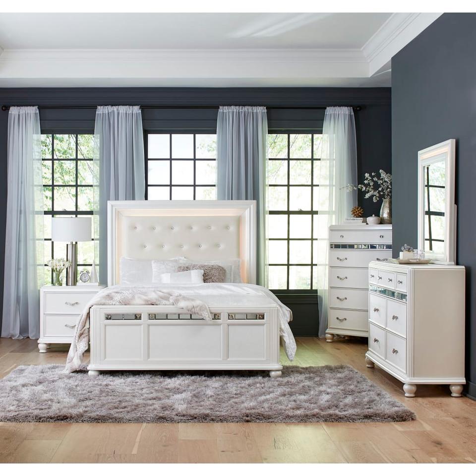 Bedroom Sets |  Gia Collection White 3-pc Queen Bedroom Set White Bedroom Furniture Bedroom Sets