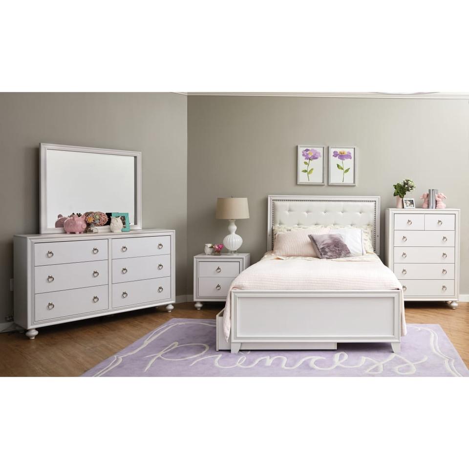 Bedroom Sets |  Isabella 3-Pc Full Bedroom Set White Bedroom Furniture Bedroom Sets