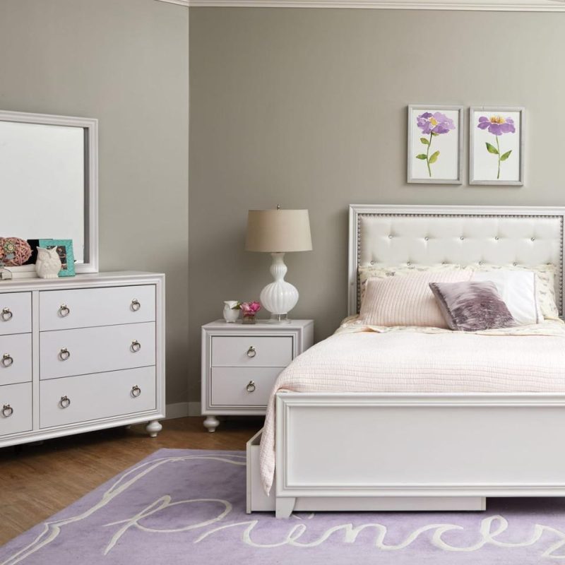 Bedroom Sets |  Isabella 3-Pc Full Bedroom Set White Bedroom Furniture Bedroom Sets