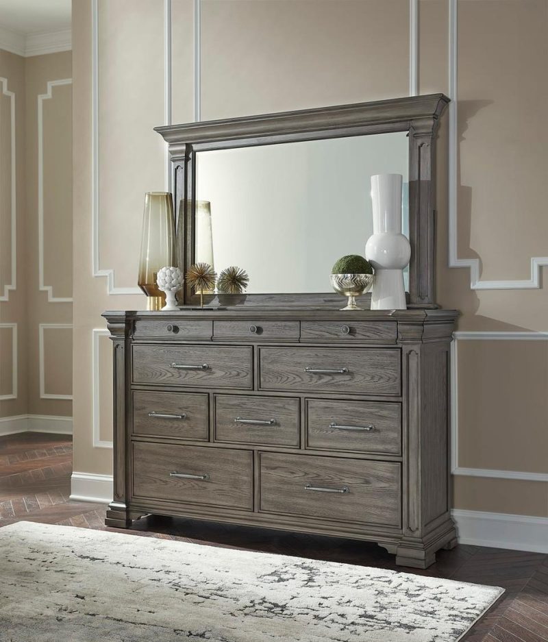 Bedroom Sets |  Newcastle King Panel 3-Pc Bedroom Set Gray Bedroom Furniture Bedroom Sets