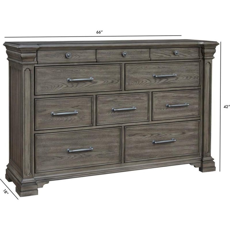 Bedroom Sets |  Newcastle King Panel 3-Pc Bedroom Set Gray Bedroom Furniture Bedroom Sets