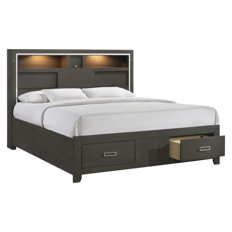 Bedroom Sets |  Rhapsody Collection Gray King Bedroom Set Gray Bedroom Furniture Bedroom Sets