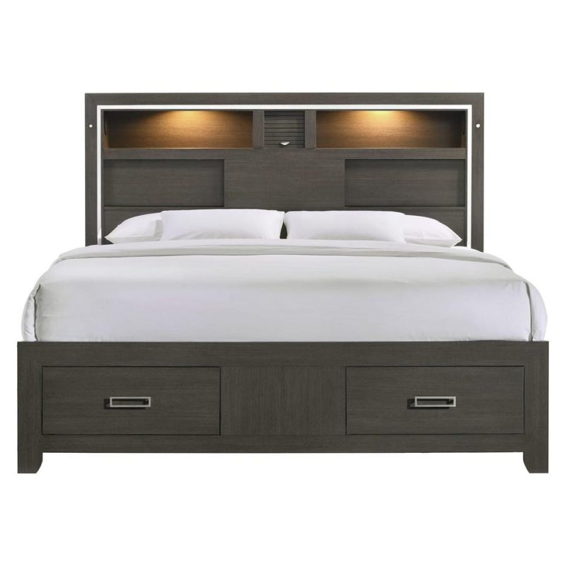 Bedroom Sets |  Rhapsody Collection Gray King Bedroom Set Gray Bedroom Furniture Bedroom Sets