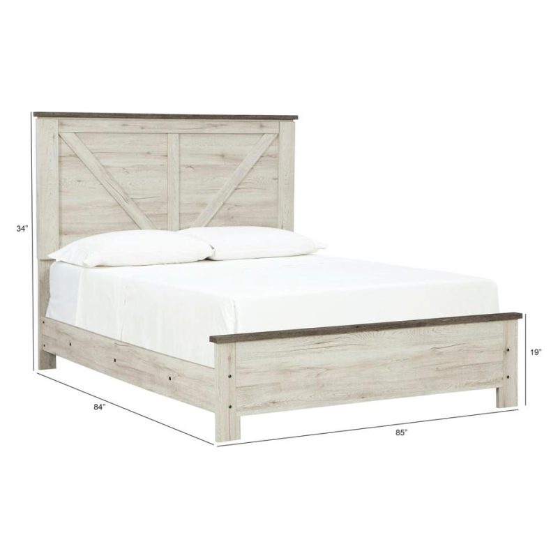 Beds |  Adorna White King Bed White Bedroom Furniture Beds