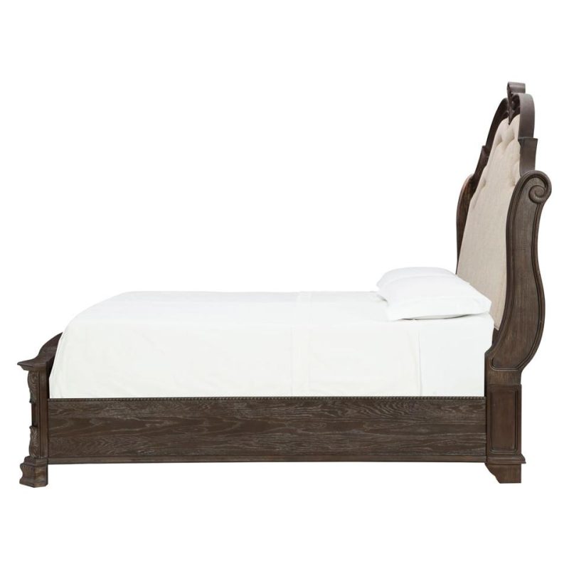 Beds |  Alexandria Antique King Bed Brown Bedroom Furniture Beds