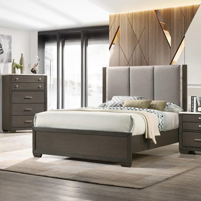 Beds |  Asher King Bed Brown Bedroom Furniture Beds