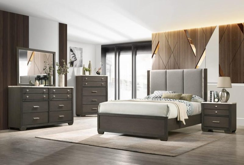 Beds |  Asher Queen Bed Brown Bedroom Furniture Beds