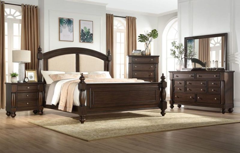 Beds |  Berkley Collection King Bed Brown Bedroom Furniture Beds