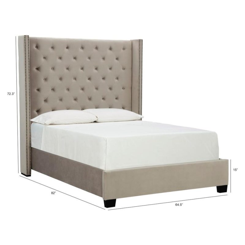 Beds |  Bryant Park Bed – Queen Gray Bedroom Furniture Beds