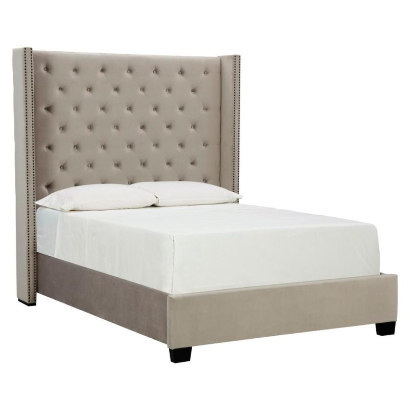 Beds |  Bryant Park Bed – Queen Gray Bedroom Furniture Beds