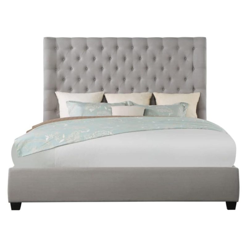 Beds |  Callie Collection Queen Panel Bed Gray Bedroom Furniture Beds