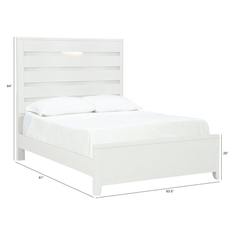 Beds |  Dallas White Queen Bed White Bedroom Furniture Beds