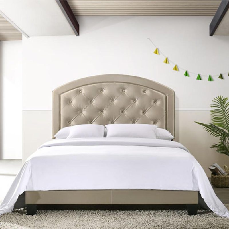 Beds |  Gaby Full Bed in Gold Gold Bedroom Furniture Beds