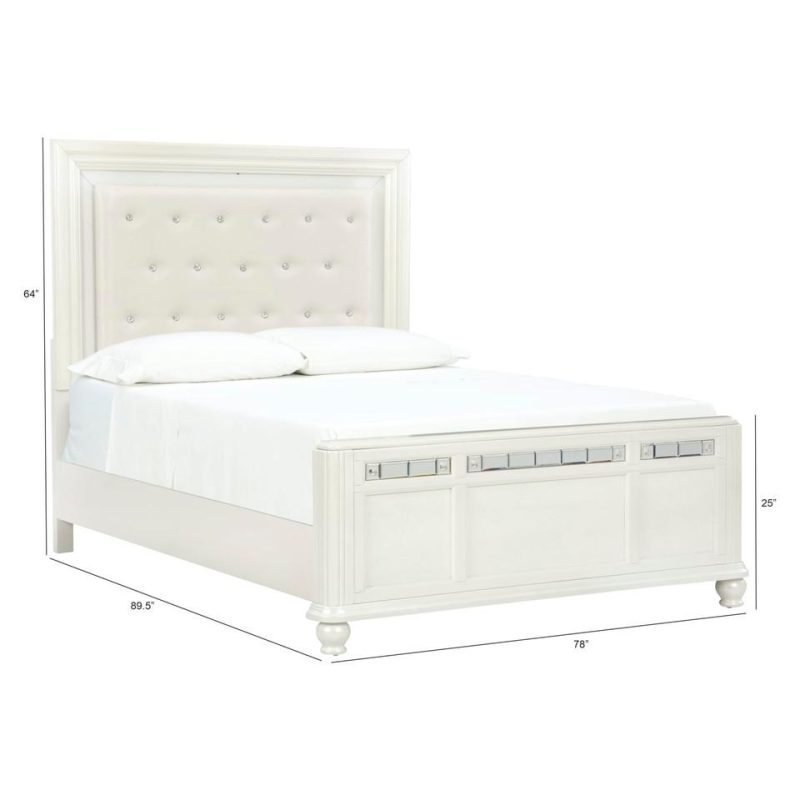 Beds |  Gia Collection White King Bed White Bedroom Furniture Beds