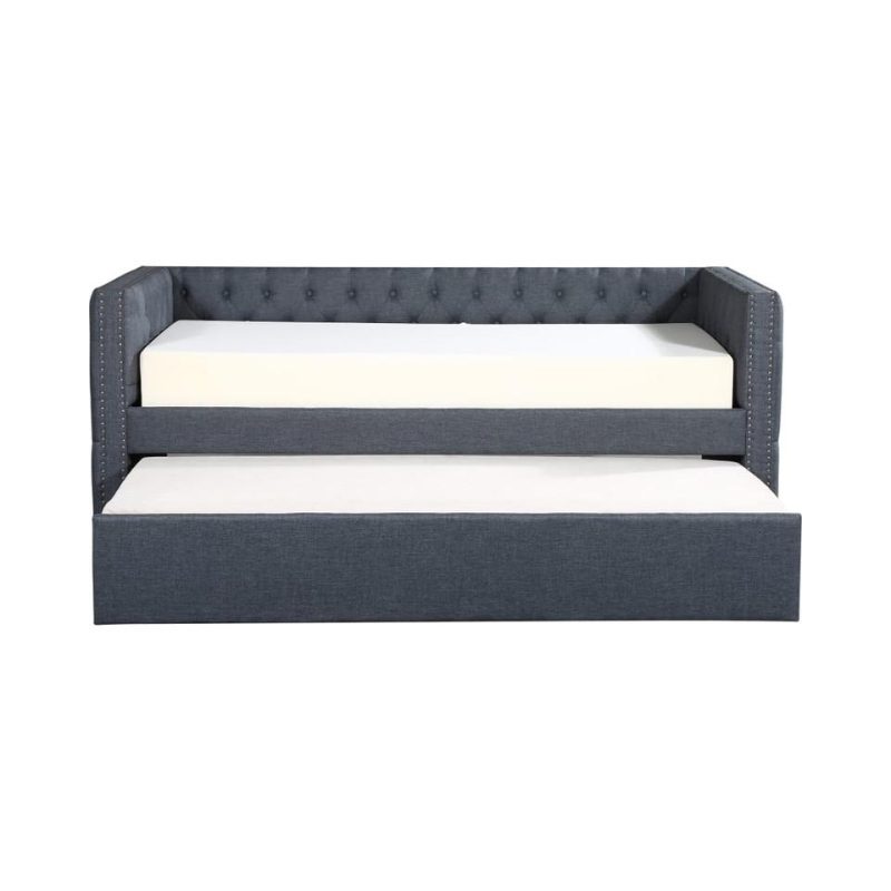 Beds |  Hadley Collection Day Bed in Gray Gray Bedroom Furniture Beds