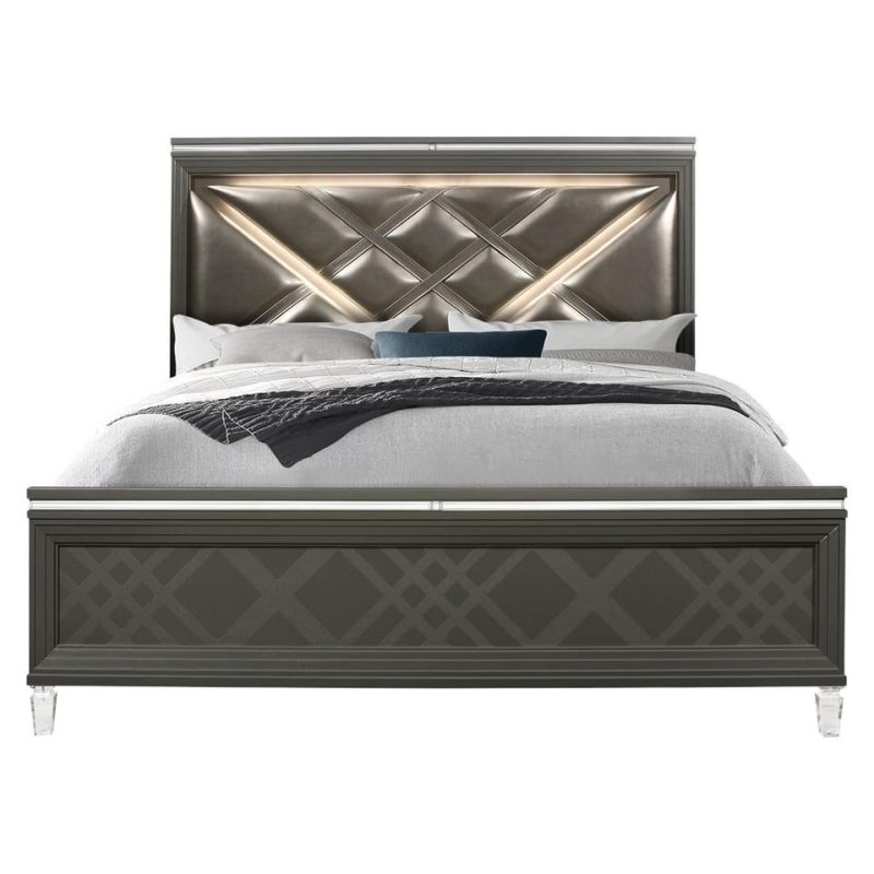 Beds |  Hollywood Park Collection King Bed Gray Bedroom Furniture Beds