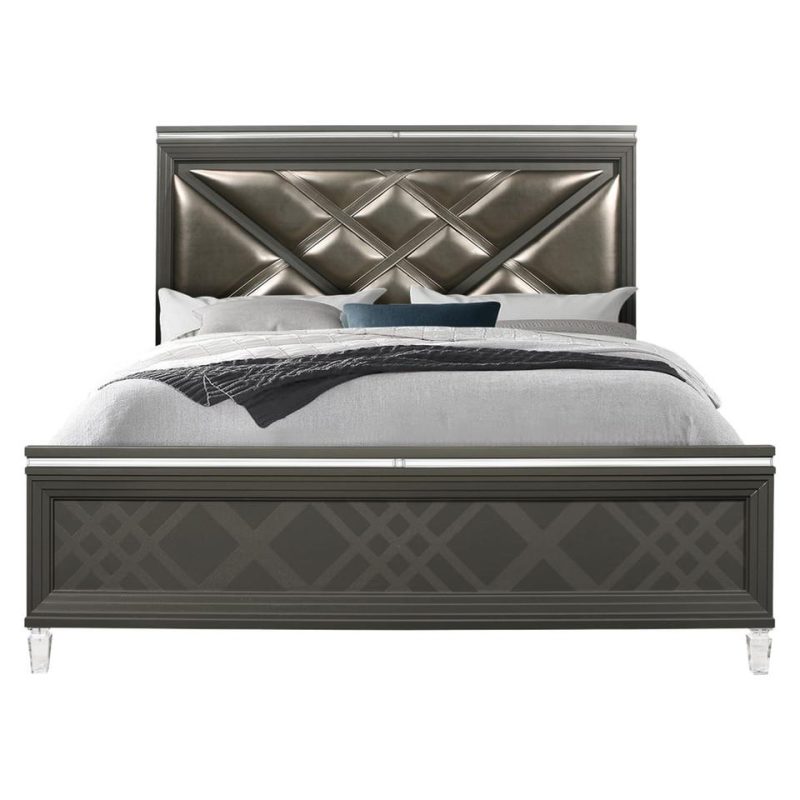 Beds |  Hollywood Park Collection King Bed Gray Bedroom Furniture Beds