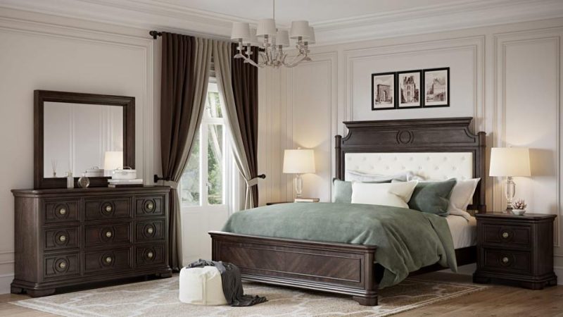 Beds |  Jayden Collection Queen Bed Brown Bedroom Furniture Beds