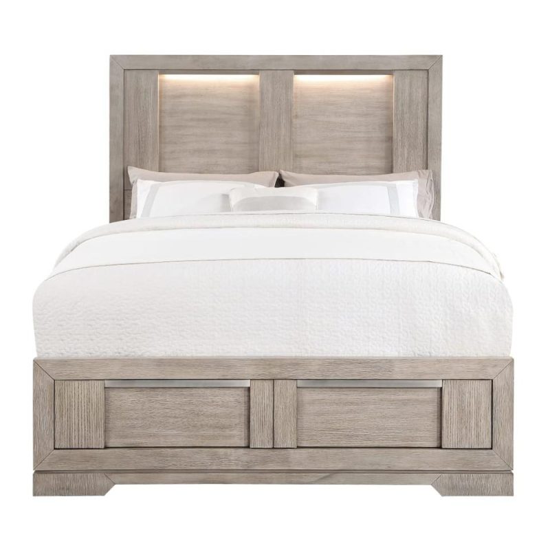 Beds |  Kristin King Storage Bed Gray Bedroom Furniture Beds