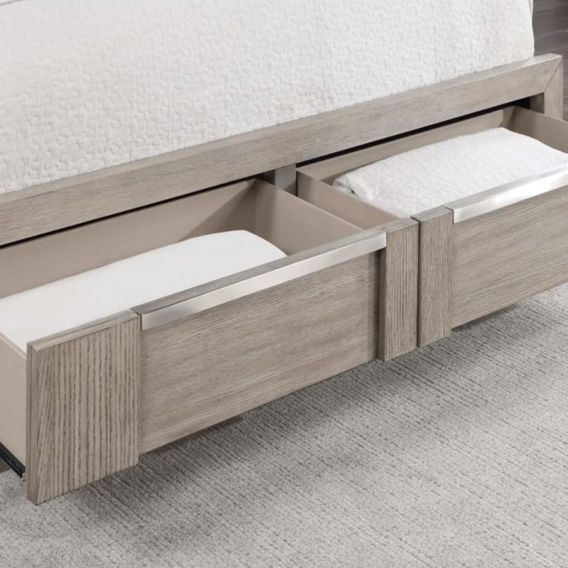 Beds |  Kristin King Storage Bed Gray Bedroom Furniture Beds